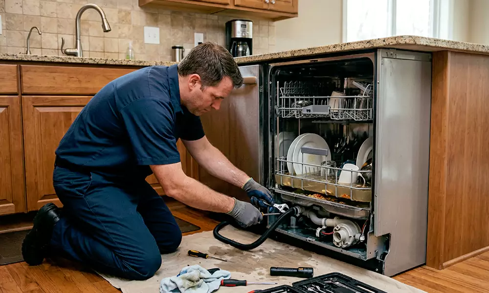 Dishwasher Not Draining Repair in Milford, MA
