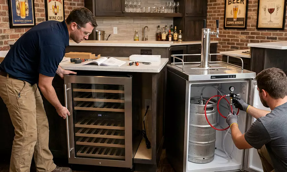 Wine Cooler and Kegerator Installation in Milford, MA